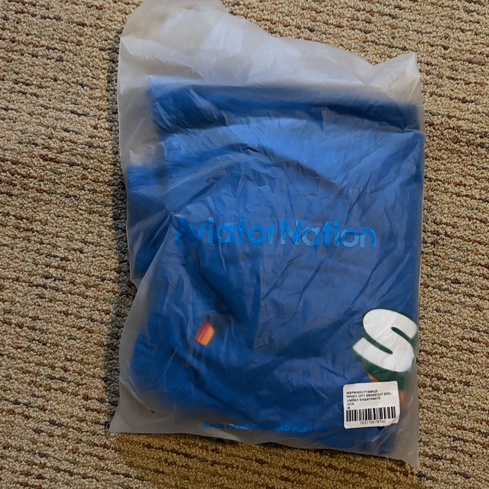 Aviator Nation blue Windy City smoke out sweatpants M - Picture 6 of 9